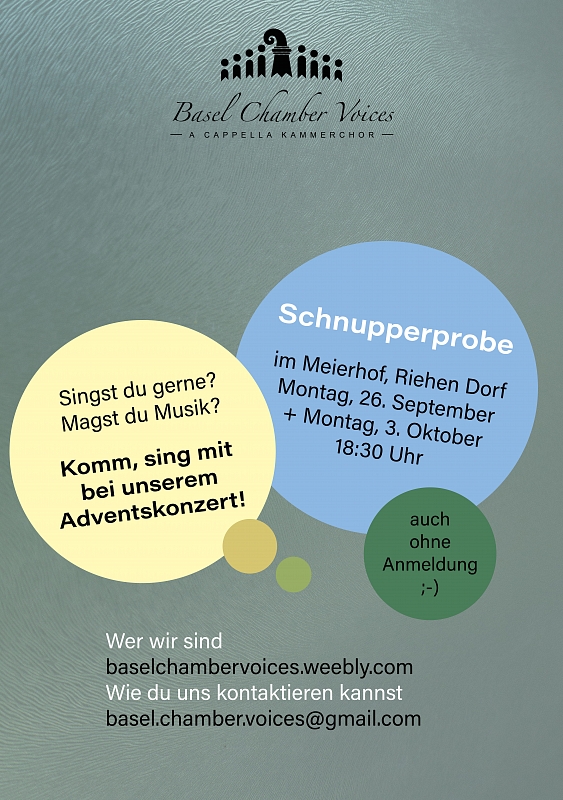 Basel Chamber Voices Schnupperprobe